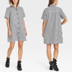 women's short sleeve button up trapeze dress who what wear beige
EUC
Large
$20